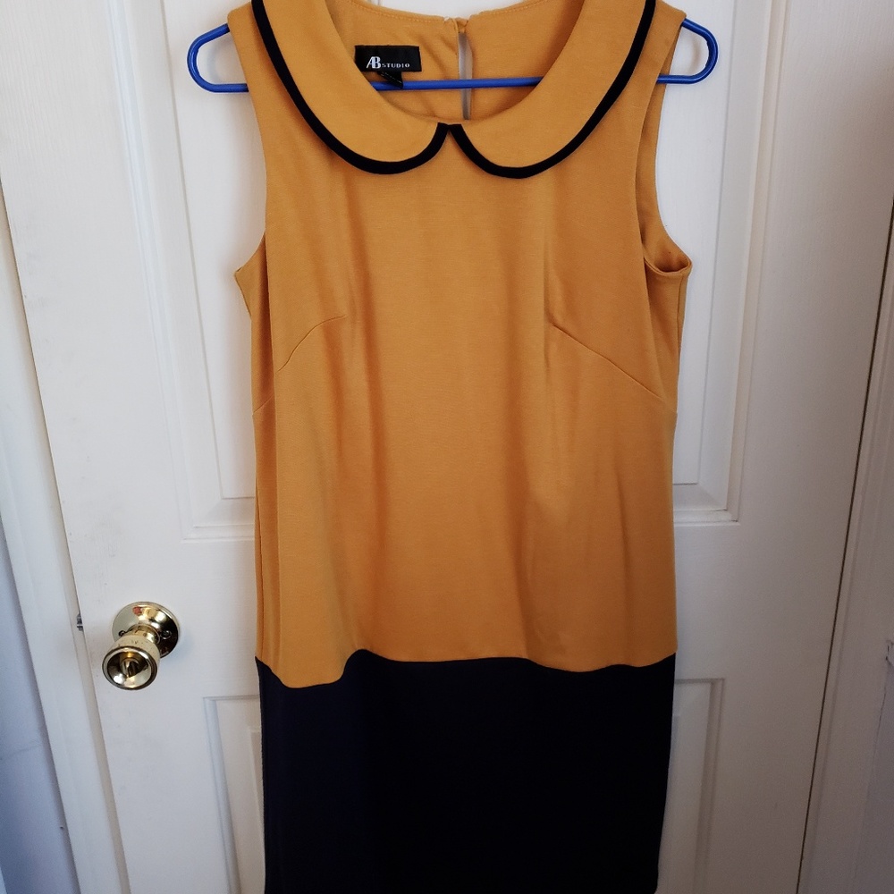 AB studio mustard size 8 dress